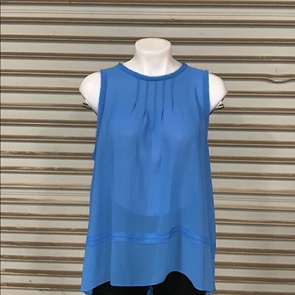 Nicole by Nicole Miller blue hi lo top size medium - Picture 3 of 7